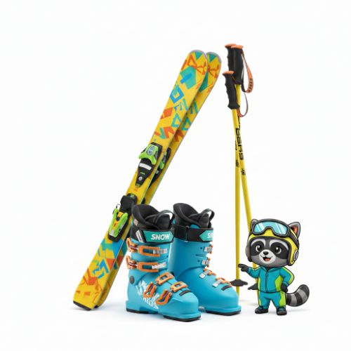 Комплект горных лыж для детей